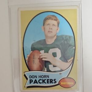 Topps Don Horn Packers Football Card - Yellow, Blue, Green